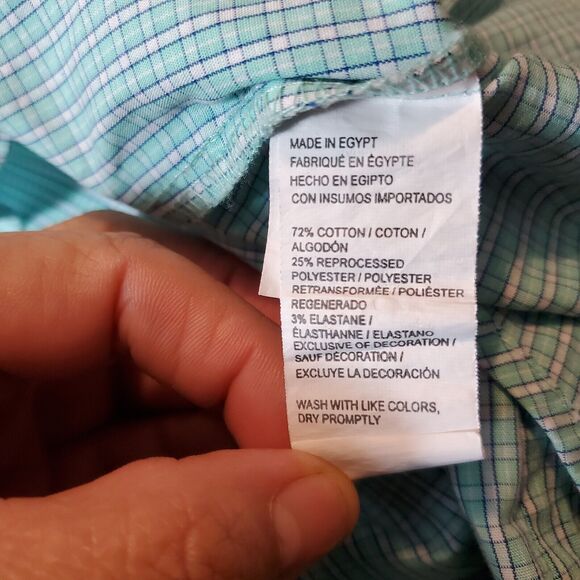 Izod Long Sleeve Button Down Shirt Size Large - Picture 6 of 6